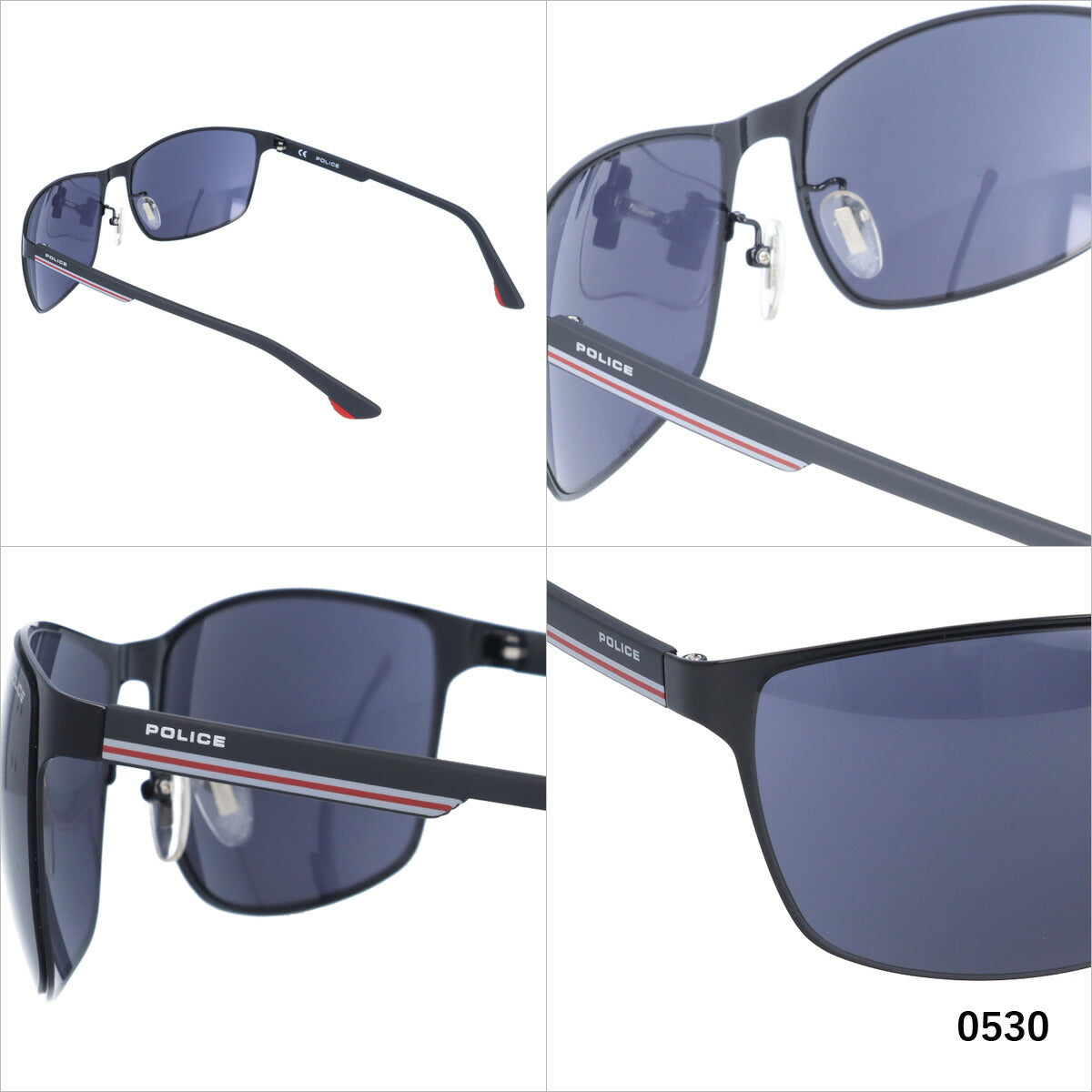 【訳あり】ポリス サングラス ミラーレンズ POLICE SPL640K 全4カラー 61サイズ スクエア ユニセックス メンズ レディース ラッピング無料