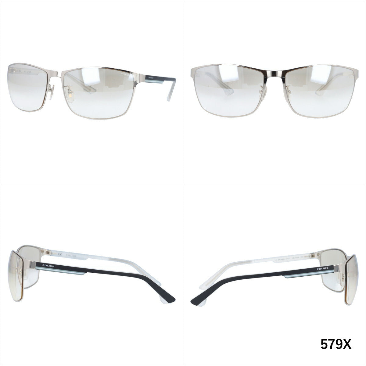 【訳あり】ポリス サングラス ミラーレンズ POLICE SPL640K 全4カラー 61サイズ スクエア ユニセックス メンズ レディース ラッピング無料