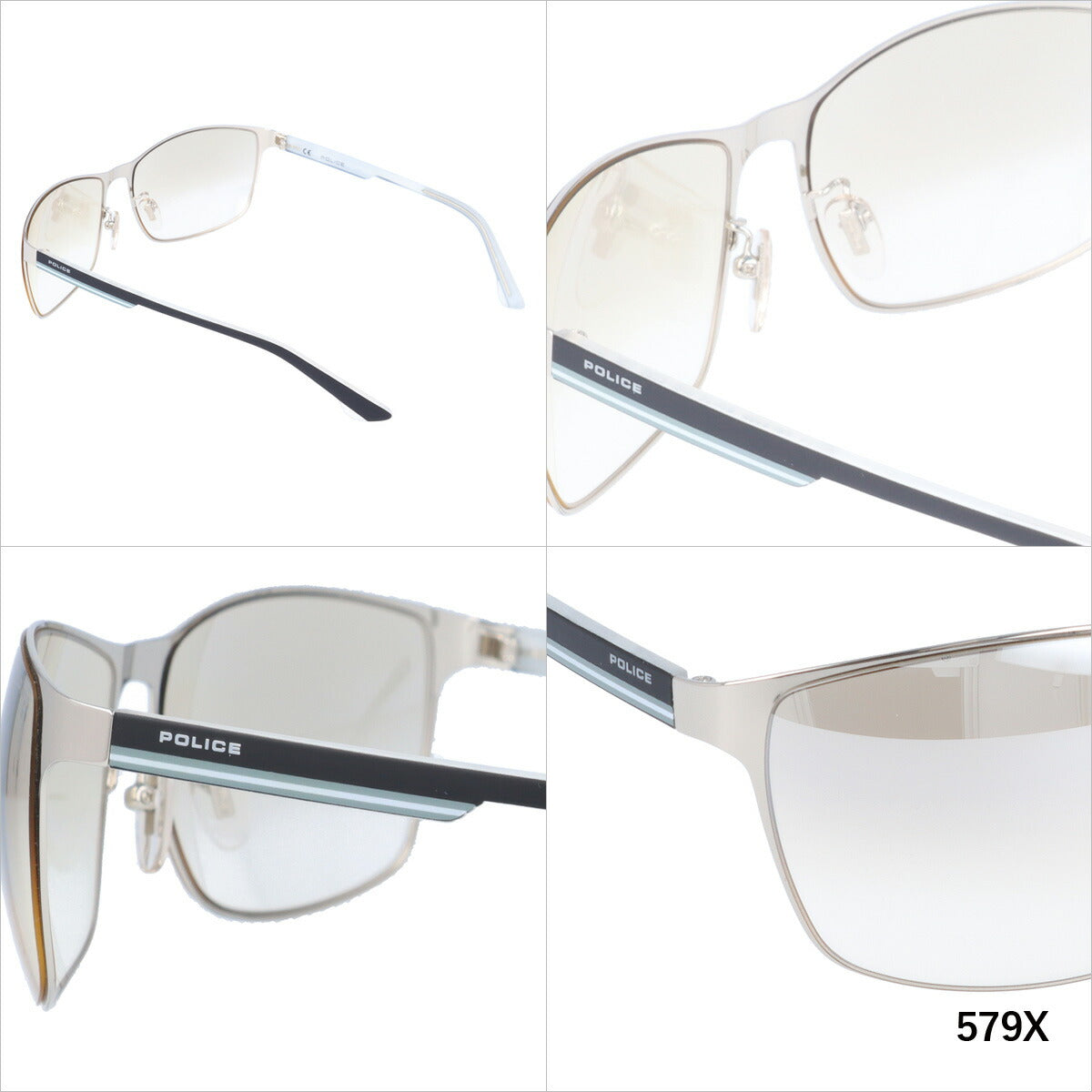 【訳あり】ポリス サングラス ミラーレンズ POLICE SPL640K 全4カラー 61サイズ スクエア ユニセックス メンズ レディース ラッピング無料