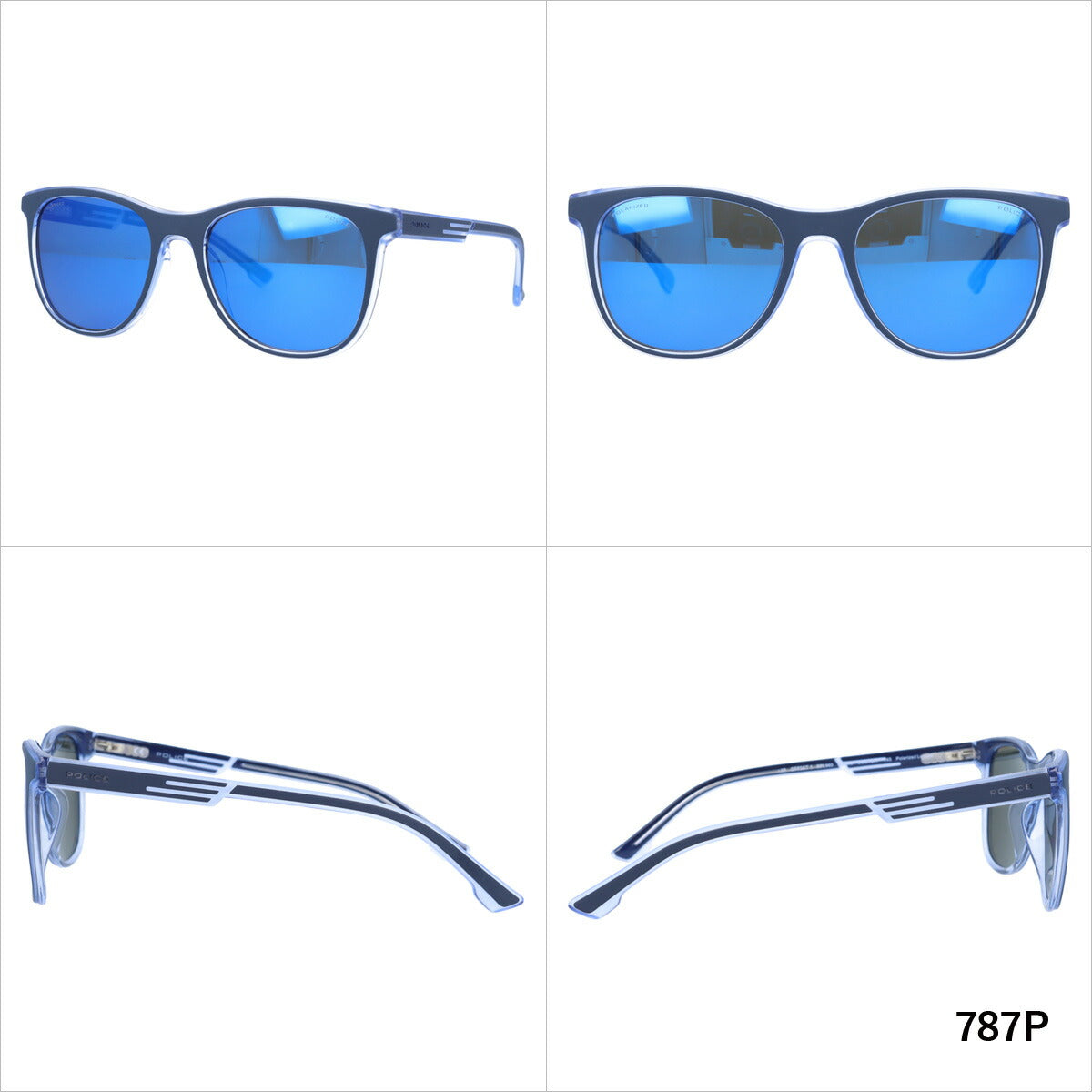 ポリス サングラス オフセット1 偏光サングラス ミラーレンズ レギュラーフィット POLICE OFFSET1 SPL960 全3カラー 54サイズ ウェリントン ユニセックス メンズ レディース ラッピング無料