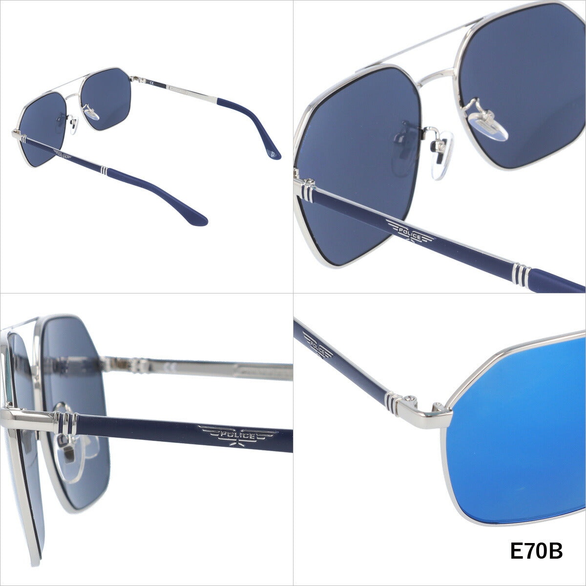 【国内正規品】ポリス サングラス オリジンズ 41 ミラーレンズ POLICE ORIGINS 41 SPLC34 全3カラー 58サイズ ヘキサゴン(ダブルブリッジ) ユニセックス メンズ レディース ラッピング無料