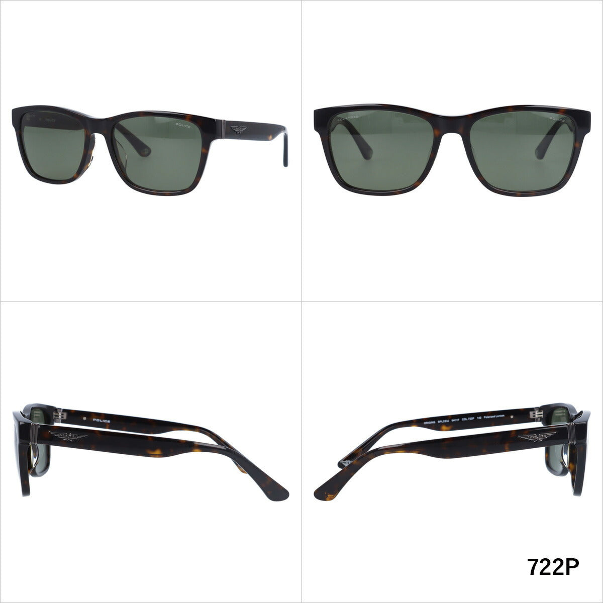 【国内正規品】ポリス サングラス オリジンズ 偏光サングラス ミラーレンズ アジアンフィット POLICE ORIGINS SPLC63J 全2カラー 54サイズ ウェリントン ユニセックス メンズ レディース ラッピング無料