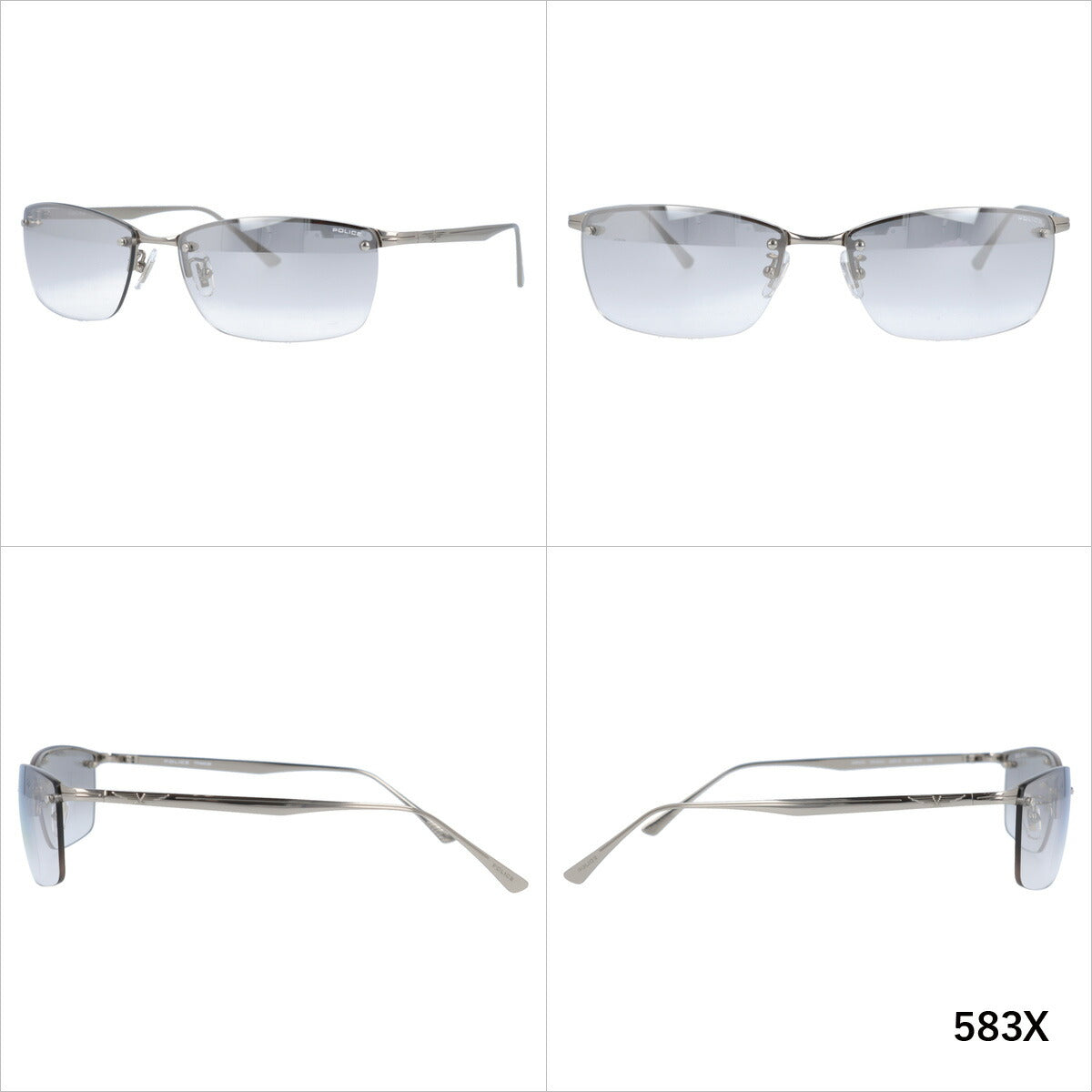 【訳あり】ポリス サングラス POLICE SPLE43J 全3カラー 60サイズ スクエア ユニセックス メンズ レディース