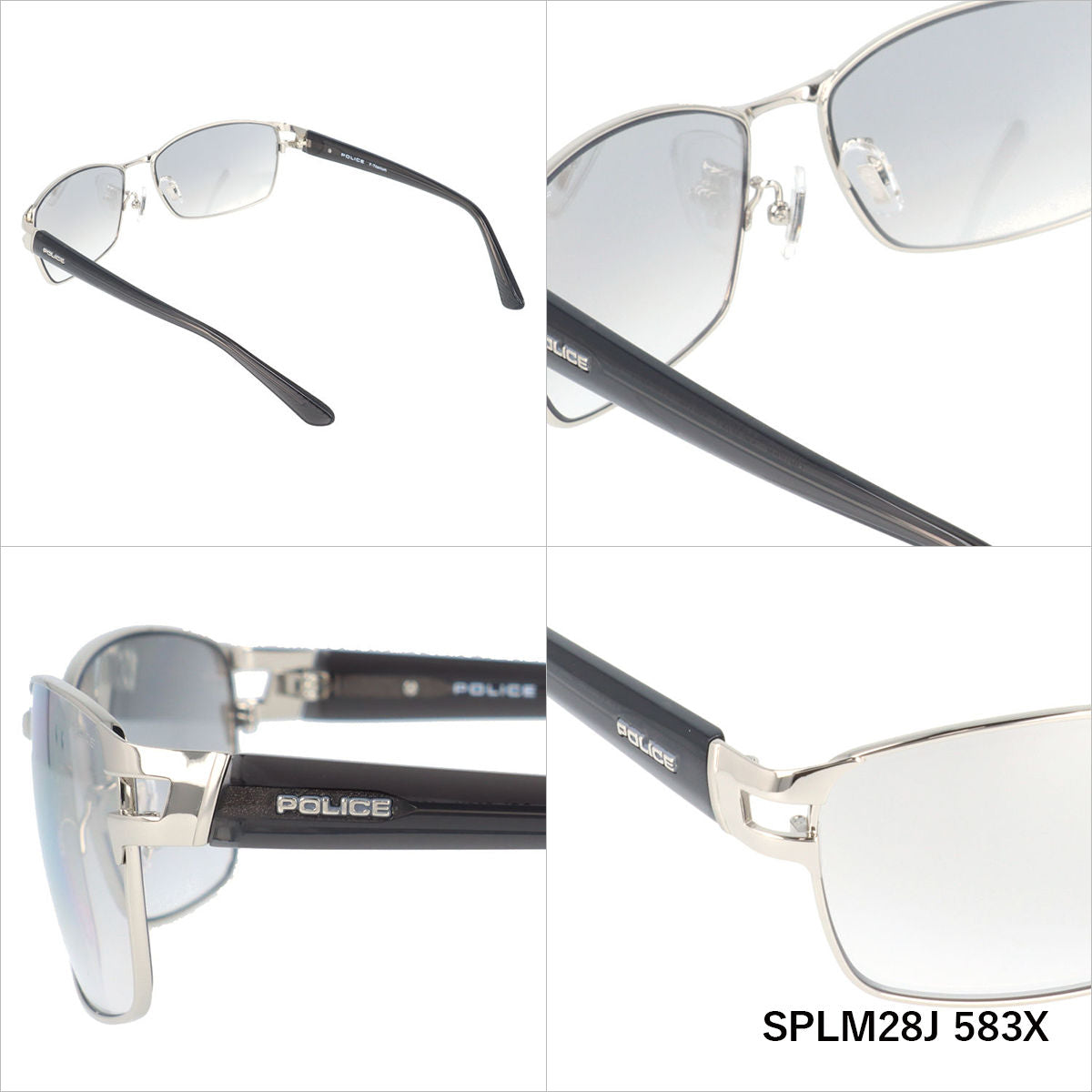 【国内正規品】ポリス サングラス ドライバー ミラーレンズ アジアンフィット POLICE DRIVER SPLM28J 59サイズ スクエア型 ユニセックス メンズ レディース