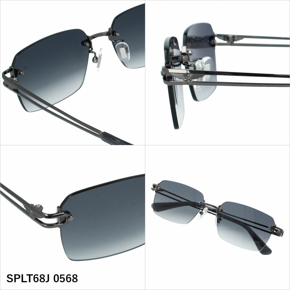 ポリス サングラス アジアンフィット(フルフィット) 調整可能ノーズパッド(クリングス) POLICE SPLT68J 56サイズ 全2カラー スクエア型 ユニセックス メンズ レディース