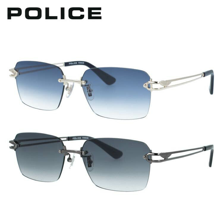 ポリス サングラス アジアンフィット(フルフィット) 調整可能ノーズパッド(クリングス) POLICE SPLT68J 56サイズ 全2カラー スクエア型 ユニセックス メンズ レディース