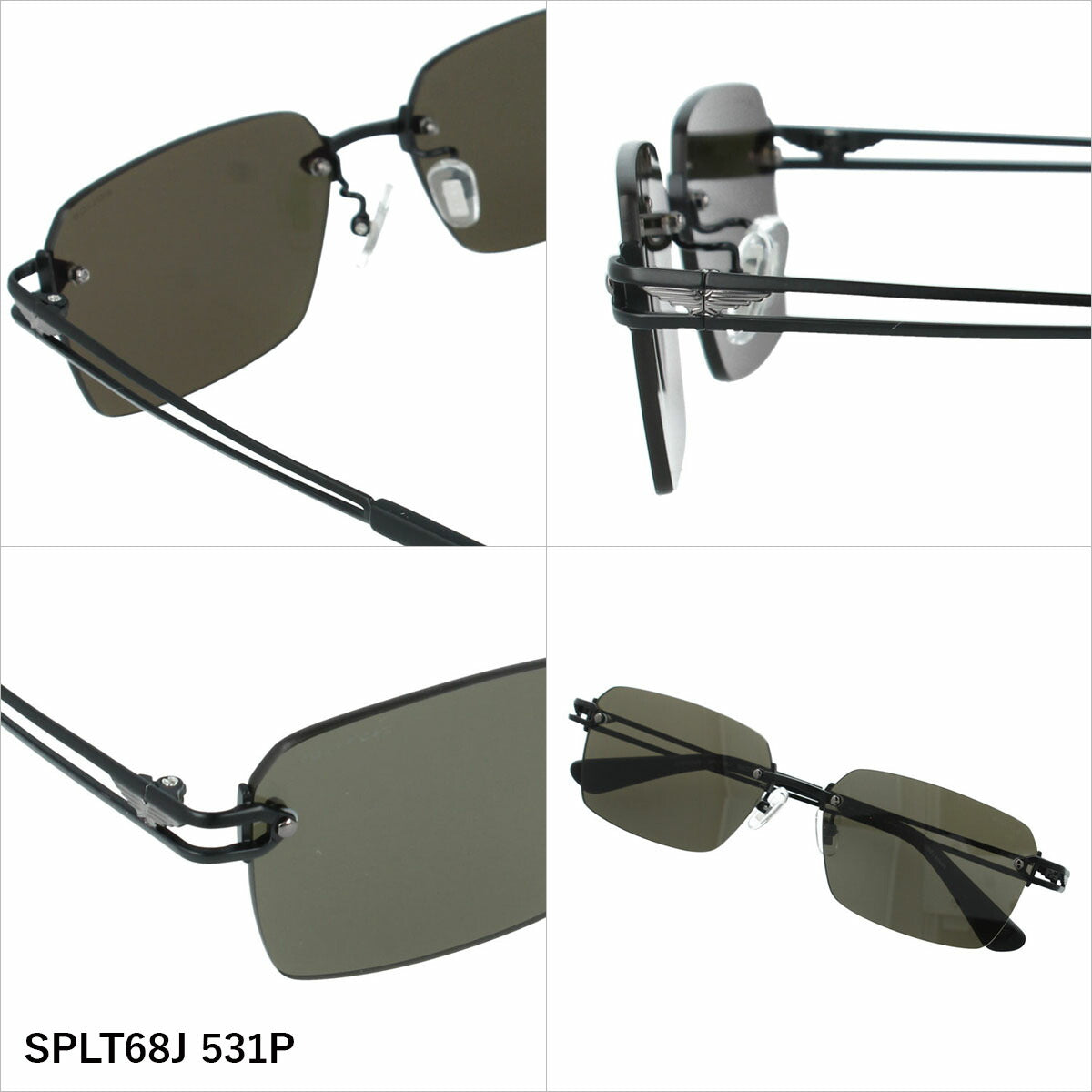 ポリス サングラス 偏光サングラス アジアンフィット(フルフィット) 調整可能ノーズパッド(クリングス) POLICE SPLT68J 56サイズ 全2カラー スクエア型 ポラライズド 反射光を抑えて眩しさ軽減 くっきりコントラスト ユニセックス メンズ レディース
