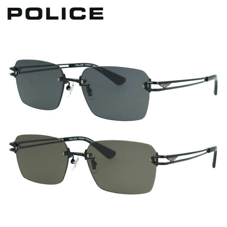 ポリス サングラス 偏光サングラス アジアンフィット(フルフィット) 調整可能ノーズパッド(クリングス) POLICE SPLT68J 56サイズ 全2カラー スクエア型 ポラライズド 反射光を抑えて眩しさ軽減 くっきりコントラスト ユニセックス メンズ レディース