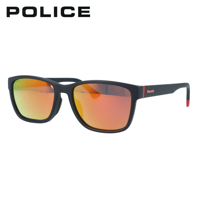 【訳あり】ポリス サングラス ミラーレンズ アジアンフィット POLICE SPLA68J 55サイズ ウェリントン型 ユニセックス メンズ レディース