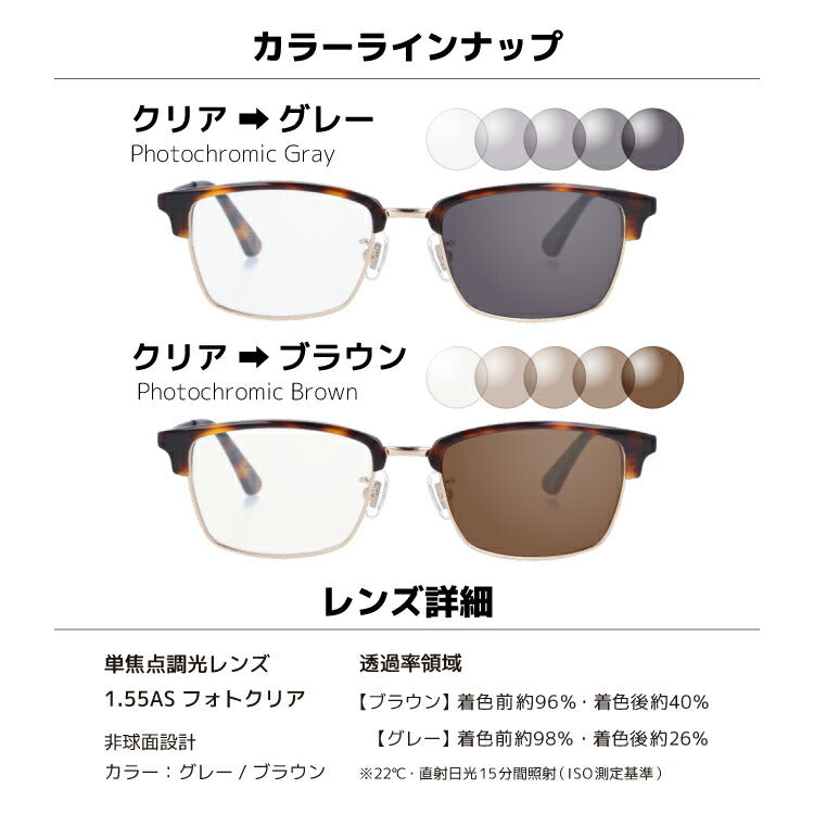 【選べる2色 調光レンズ】ポリス サングラス 伊達メガネ POLICE VPL826J 全3カラー 52サイズ ブロー ユニセックス メンズ レディース ラッピング無料