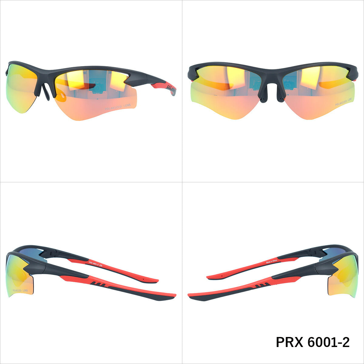 ポラレックス サングラス 偏光サングラス アジアンフィット(フレキシブルノーズパッド) POLAREX PRX6001 68サイズ スポーツ型 ユニセックス メンズ レディース