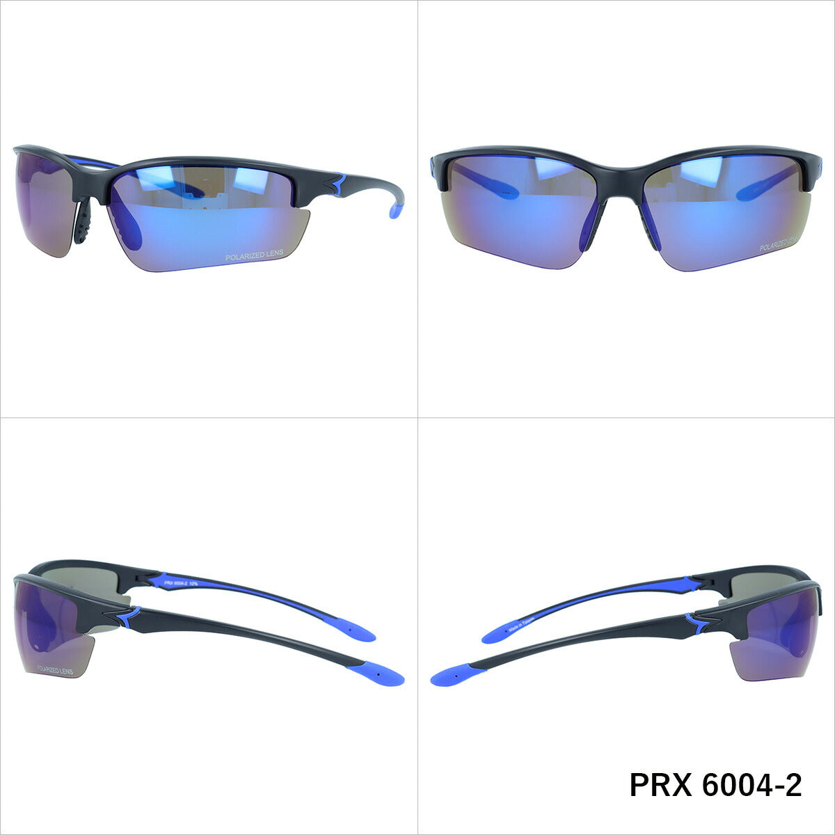 ポラレックス サングラス 偏光サングラス アジアンフィット(フレキシブルノーズパッド) POLAREX PRX6004 77サイズ スポーツ型 ユニセックス メンズ レディース