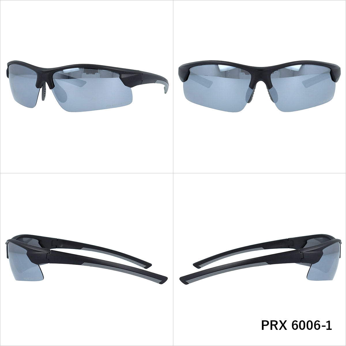 ポラレックス 偏光サングラス ミラーレンズ アジアンフィット POLAREX PRX6006 全2カラー 75サイズ スポーツ型 ポラライズド ユニセックス メンズ レディース