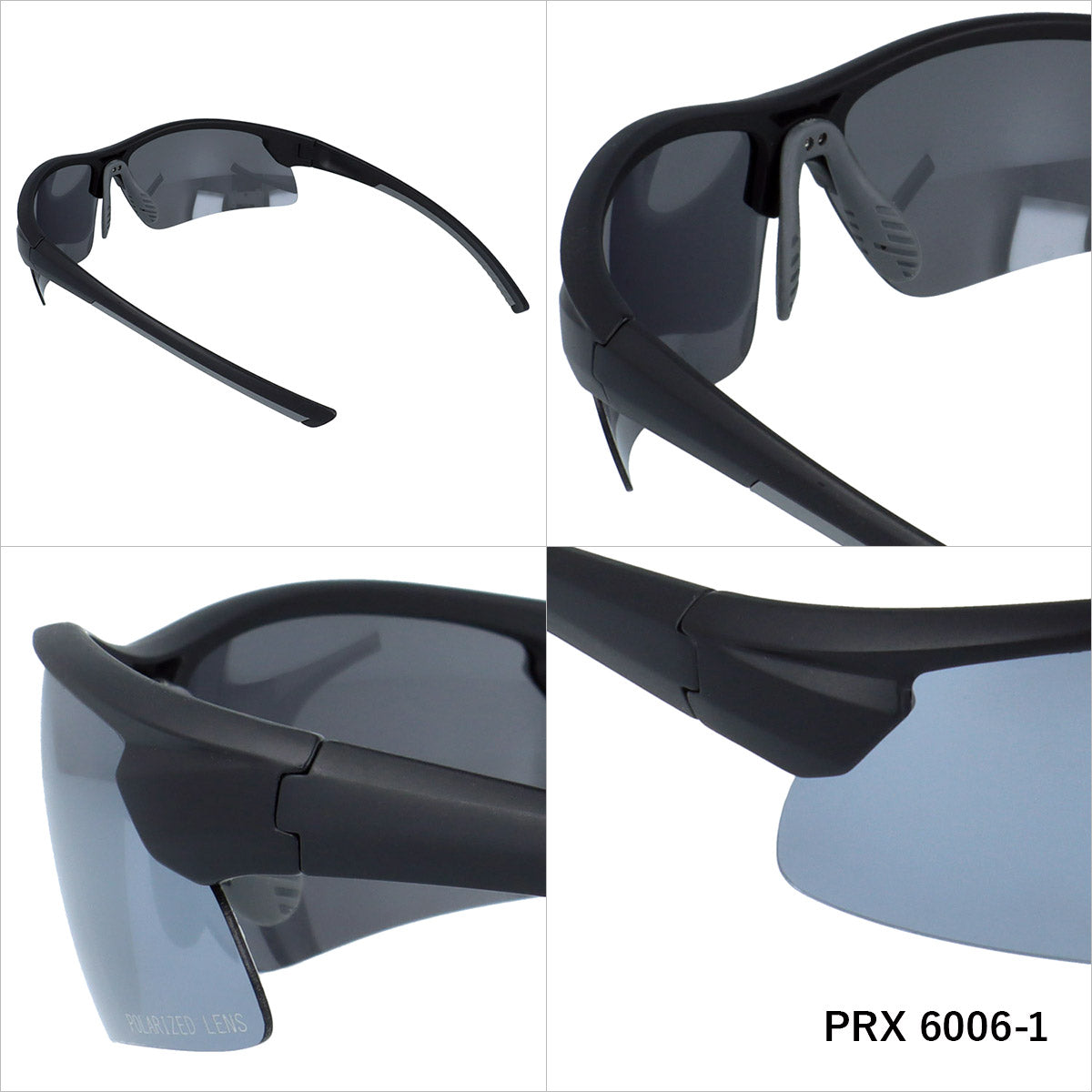 ポラレックス 偏光サングラス ミラーレンズ アジアンフィット POLAREX PRX6006 全2カラー 75サイズ スポーツ型 ポラライズド ユニセックス メンズ レディース