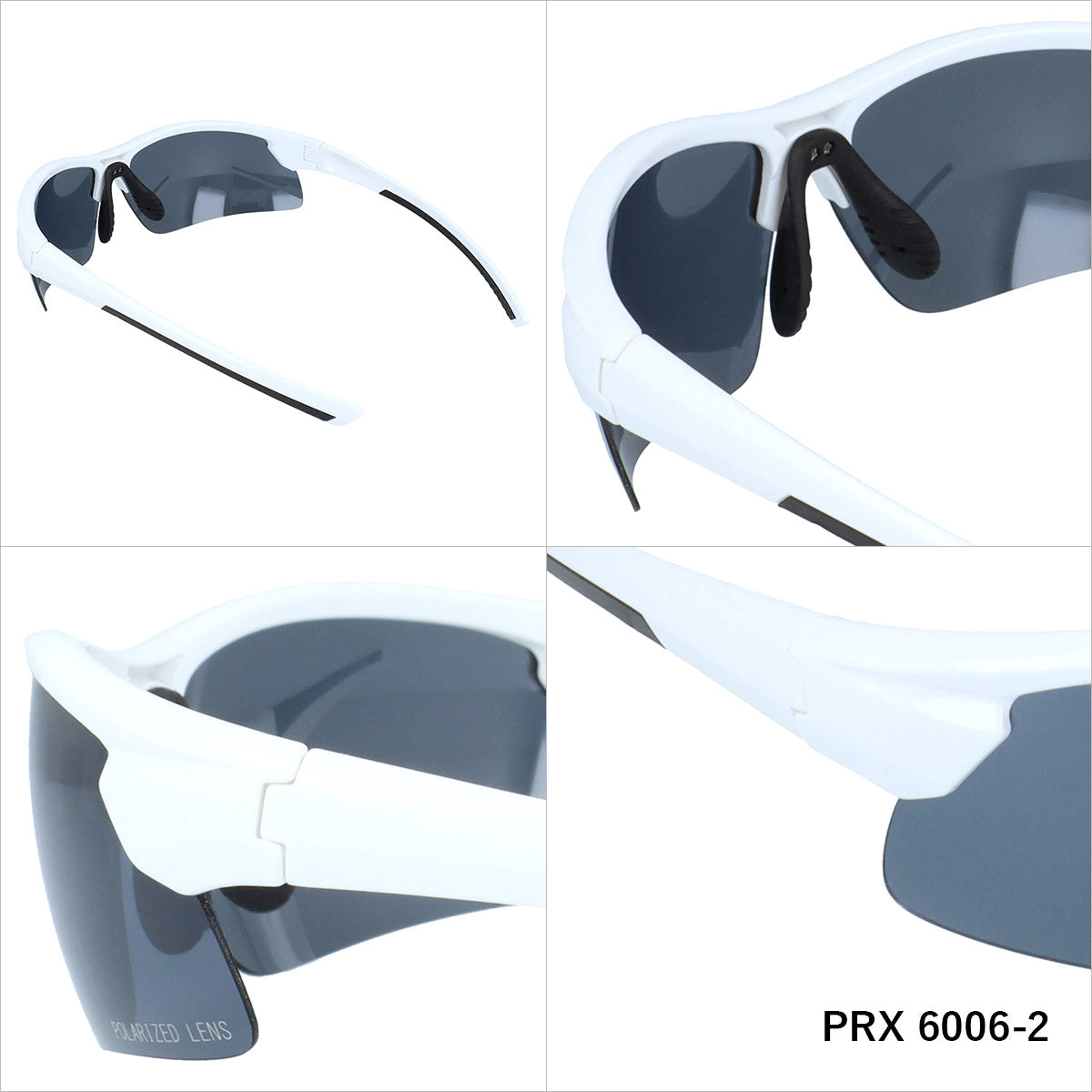 ポラレックス 偏光サングラス ミラーレンズ アジアンフィット POLAREX PRX6006 全2カラー 75サイズ スポーツ型 ポラライズド ユニセックス メンズ レディース