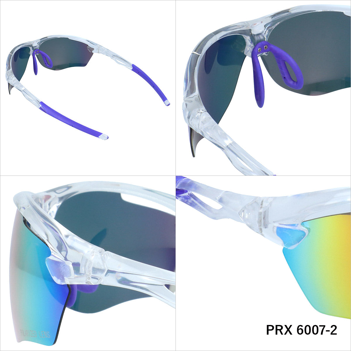 ポラレックス 偏光サングラス ミラーレンズ アジアンフィット POLAREX PRX6007 全2カラー 165サイズ スポーツ型 ポラライズド ユニセックス メンズ レディース