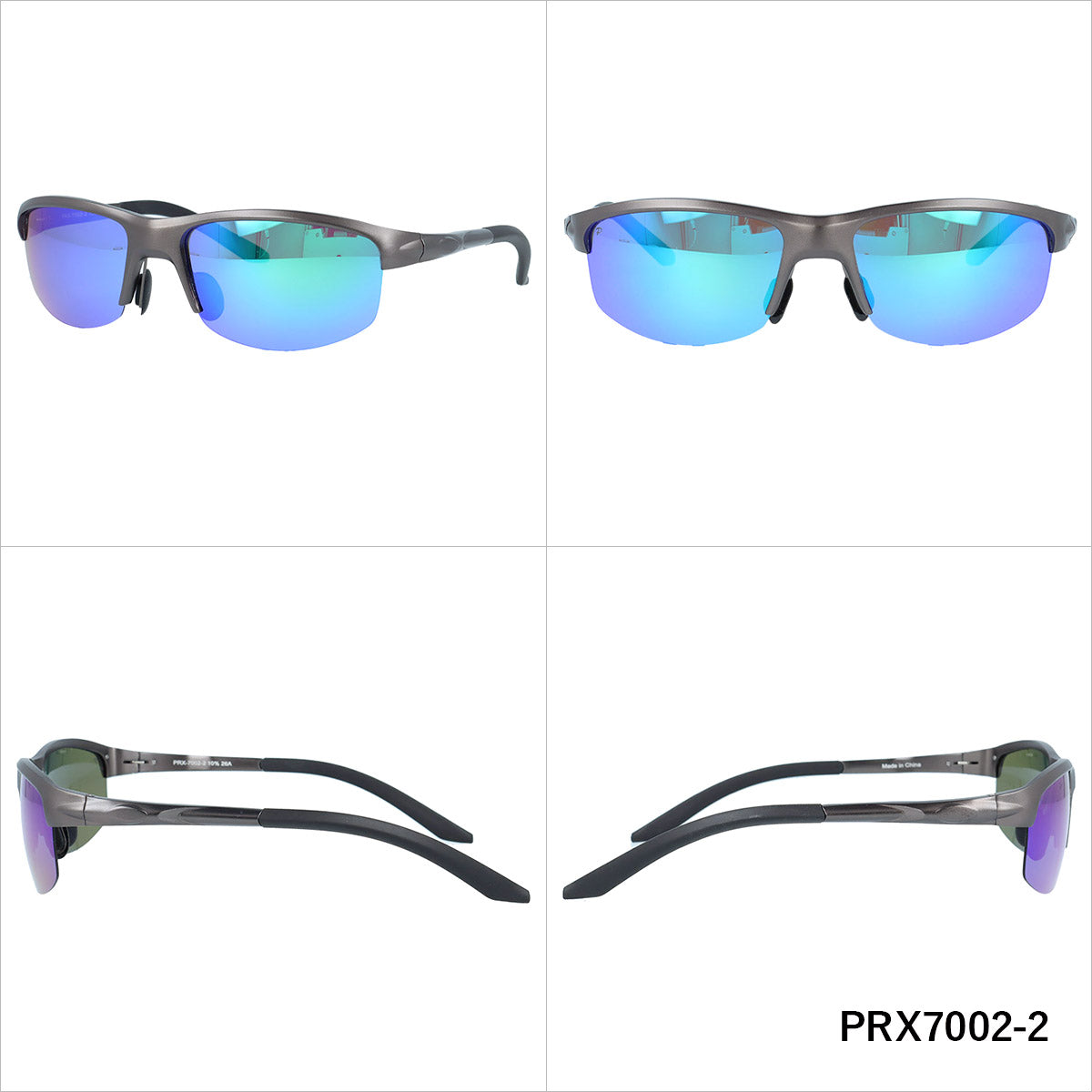ポラレックス サングラス 偏光サングラス ミラーレンズ POLAREX PRX7002 57サイズ 全2カラー スクエア型 乱反射をカットしクリアな視界へ ユニセックス メンズ レディース | ベヨネッタメガネ Y2K風
