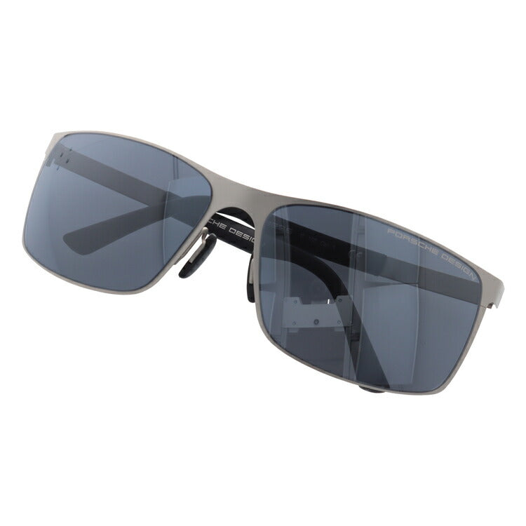 【国内正規品】ポルシェデザイン サングラス PORSCHE DESIGN P8566-C-6416-135-V751-E93 シルバー/ダークブルーミラー メンズ メンズ UVカット ラッピング無料