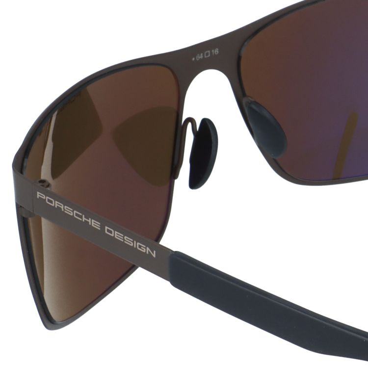 【訳あり・店頭展示品/付属品なし/外箱なし】 ポルシェデザイン サングラス ミラーレンズ PORSCHE DESIGN P8566 D 64サイズ スクエア型 アウトレット品 ユニセックス メンズ レディース