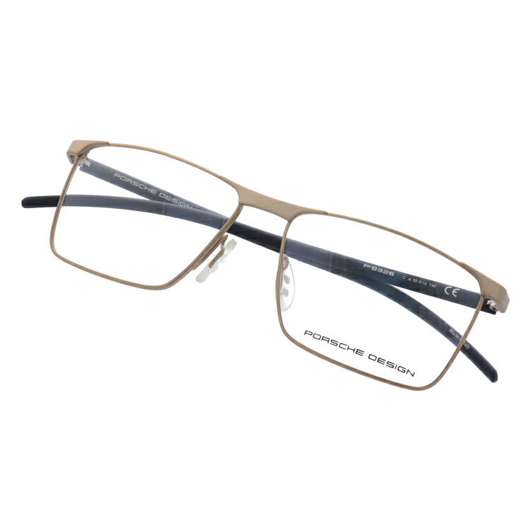 【国内正規品】ポルシェデザイン メガネフレーム 伊達メガネ PORSCHE DESIGN P8326 C 55サイズ スクエア ユニセックス メンズ レディース イタリア製 ラッピング無料
