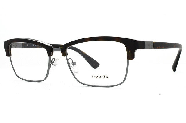 【訳あり】プラダ メガネ 度付き 度なし 伊達メガネ 眼鏡 PRADA PR20SV 2AU1O1 55サイズ スクエア型 メンズ レディース UVカット 紫外線 ラッピング無料 【海外正規品】