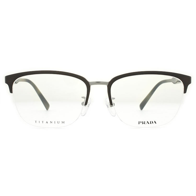 【国内正規品】プラダ 伊達メガネ 眼鏡 PRADA PR57TVD U6C1O1 55サイズ ブロー型 メンズ レディース ラッピング無料