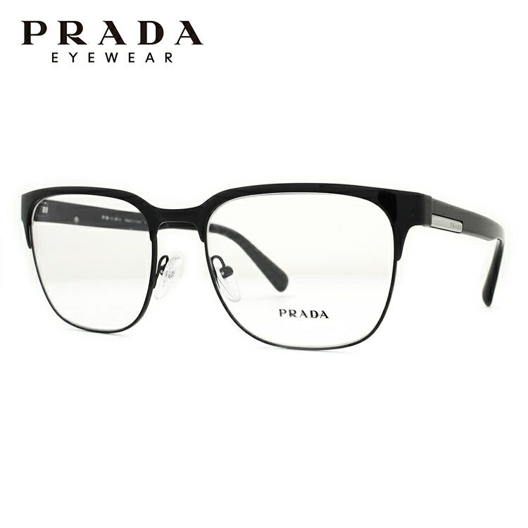 【訳あり】プラダ メガネ 度付き 度なし 伊達メガネ 眼鏡 PRADA PR57UV 1AB1O1 54サイズ ブロー型 メンズ レディース UVカット 紫外線 ラッピング無料 【海外正規品】