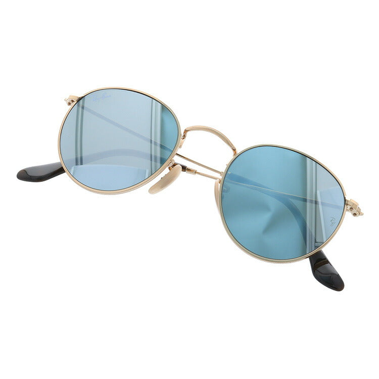 レイバン サングラス ラウンドメタル RB3447N 001/30 47 レギュラーフィット ラウンド型 フラットレンズ ミラー メンズ レディース ドライブ 運転 アウトドア ブランドサングラス 紫外線 花粉対策 ROUND METAL Ray-Ban