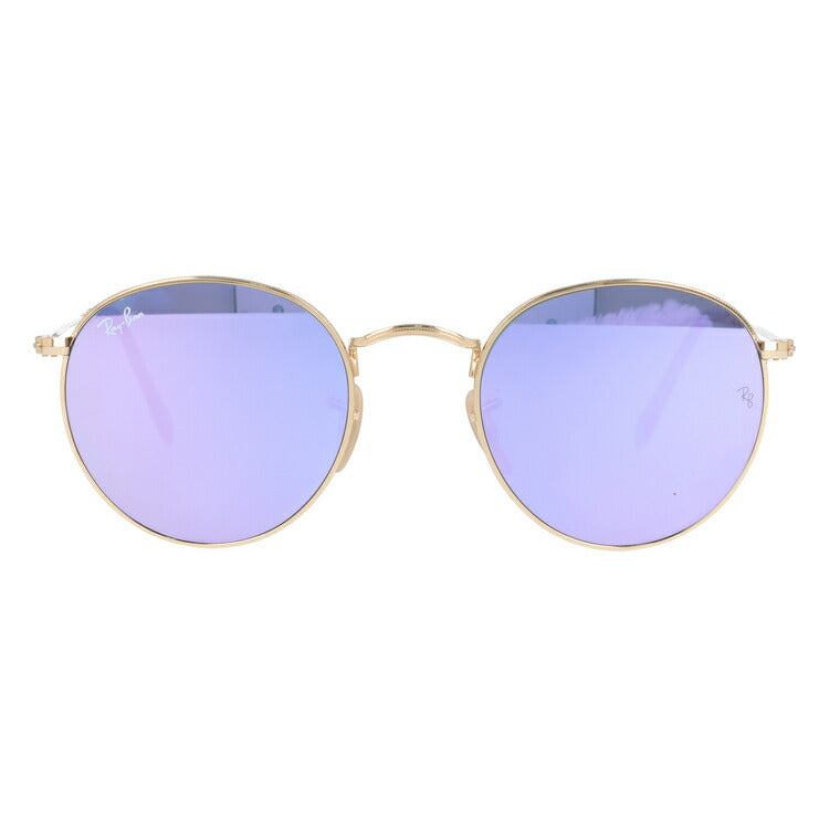 レイバン サングラス ラウンドメタル RB3447N 001/8O 50 レギュラーフィット ラウンド型 フラットレンズ ミラー メンズ レディース ドライブ 運転 アウトドア ブランドサングラス 紫外線 花粉対策 ROUND METAL Ray-Ban