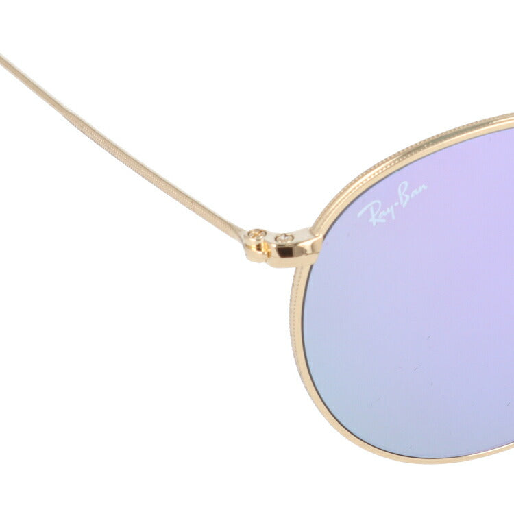 レイバン サングラス ラウンドメタル RB3447N 001/8O 50 レギュラーフィット ラウンド型 フラットレンズ ミラー メンズ レディース ドライブ 運転 アウトドア ブランドサングラス 紫外線 花粉対策 ROUND METAL Ray-Ban