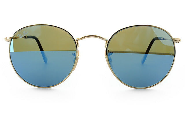 レイバン サングラス ラウンドメタル RB3447N 001/9O 50 レギュラーフィット ラウンド型 フラットレンズ ミラー メンズ レディース ドライブ 運転 アウトドア ブランドサングラス 紫外線 花粉対策 ROUND METAL Ray-Ban