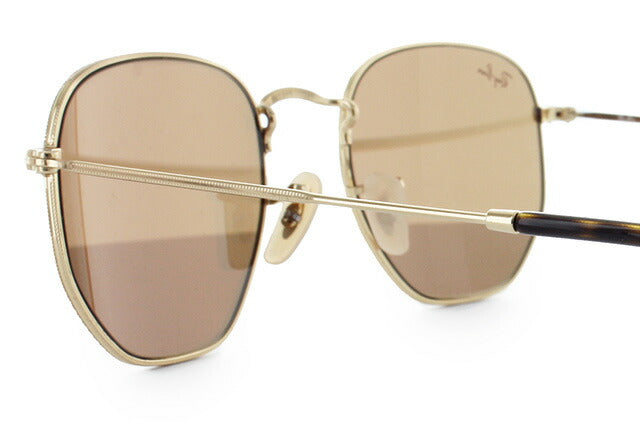 レイバン サングラス ヘキサゴナル RB3548N 001/Z2 51 レギュラーフィット ヘキサゴン型 フラットレンズ ミラー メンズ レディース ドライブ 運転 アウトドア ブランドサングラス 紫外線 花粉対策 HEXAGONAL Ray-Ban