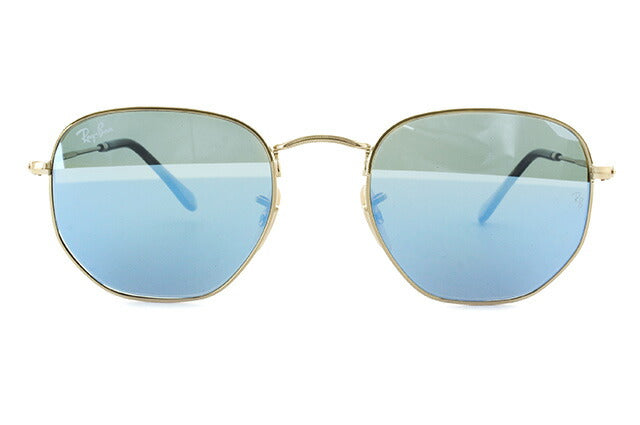 レイバン サングラス ヘキサゴナル RB3548N 001/9O 51 レギュラーフィット ヘキサゴン型 フラットレンズ ミラー メンズ レディース ドライブ 運転 アウトドア ブランドサングラス 紫外線 花粉対策 HEXAGONAL Ray-Ban