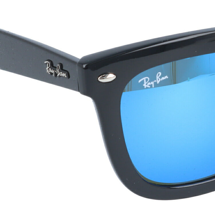 レイバン サングラス RB4262D 601/55 57 アジアンフィット ウェリントン型 ミラー ブルーレンズ 黒縁 黒ぶち メンズ レディース ドライブ 運転 アウトドア ブランドサングラス 紫外線 花粉対策 Ray-Ban