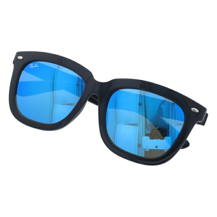 レイバン サングラス RB4262D 601/55 57 アジアンフィット ウェリントン型 ミラー ブルーレンズ 黒縁 黒ぶち メンズ レディース ドライブ 運転 アウトドア ブランドサングラス 紫外線 花粉対策 Ray-Ban