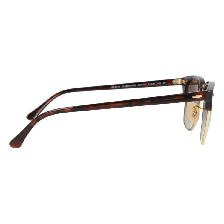 レイバン サングラス クラブマスター RB3016 990/7O 51 レギュラーフィット ブロー型 ミラー べっ甲 メンズ レディース ドライブ 運転 アウトドア ブランドサングラス 紫外線 花粉対策 CLUBMASTER Ray-Ban