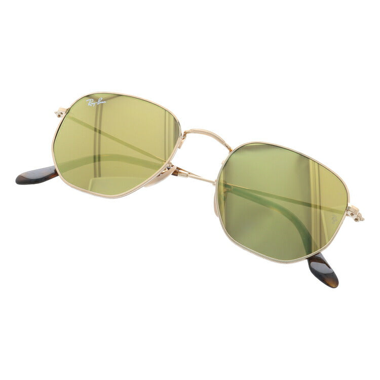 レイバン サングラス ヘキサゴナル RB3548N 001/93 51 レギュラーフィット ヘキサゴン型 フラットレンズ ミラー メンズ レディース ドライブ 運転 アウトドア ブランドサングラス 紫外線 花粉対策 HEXAGONAL Ray-Ban