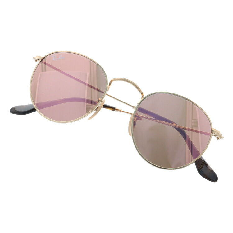 レイバン サングラス ラウンドメタル RB3447N 001/Z2 47 レギュラーフィット ラウンド型 フラットレンズ ミラー メンズ レディース ドライブ 運転 アウトドア ブランドサングラス 紫外線 花粉対策 ROUND METAL Ray-Ban