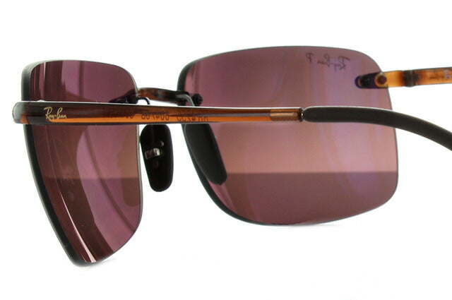 【訳あり】レイバン 偏光サングラス RB4255 604/6B 60 レギュラーフィット スクエア型 CHROMANCE クロマンス ミラー メンズ レディース ドライブ 運転 アウトドア ブランドサングラス 紫外線 花粉対策 Ray-Ban