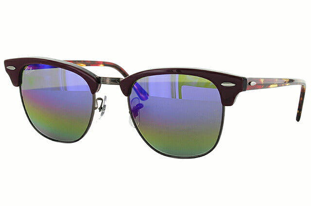 レイバン サングラス クラブマスター RB3016 1222C2 51 レギュラーフィット ブロー型 ミラー メンズ レディース ドライブ 運転 アウトドア ブランドサングラス 紫外線 花粉対策 CLUBMASTER Ray-Ban