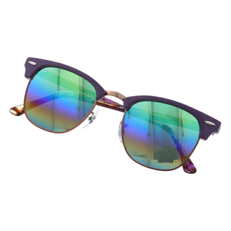 レイバン サングラス クラブマスター RB3016 1221C3 51 レギュラーフィット ブロー型 ミラー メンズ レディース ドライブ 運転 アウトドア ブランドサングラス 紫外線 花粉対策 CLUBMASTER Ray-Ban