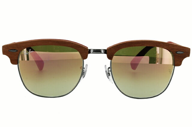 レイバン サングラス クラブマスター RB3016M 12197O 51 レギュラーフィット ブロー型 ミラー ウッド 木 メンズ レディース ドライブ 運転 アウトドア ブランドサングラス 紫外線 花粉対策 CLUBMASTER Ray-Ban