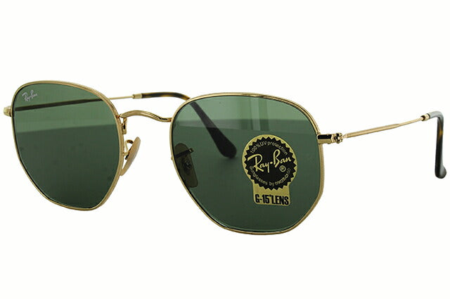 レイバン サングラス ヘキサゴナル RB3548N 001 54 レギュラーフィット ヘキサゴン型 フラットレンズ メンズ レディース ドライブ 運転 アウトドア ブランドサングラス 紫外線 花粉対策 HEXAGONAL Ray-Ban