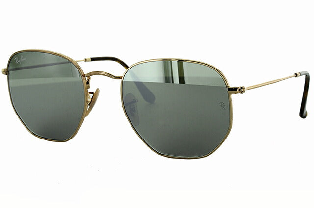 レイバン サングラス ヘキサゴナル RB3548N 001/30 54 レギュラーフィット ヘキサゴン型 フラットレンズ ミラー メンズ レディース ドライブ 運転 アウトドア ブランドサングラス 紫外線 花粉対策 HEXAGONAL Ray-Ban