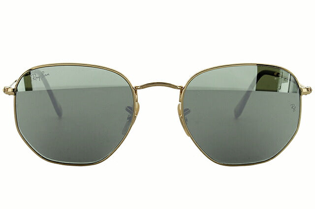 レイバン サングラス ヘキサゴナル RB3548N 001/30 54 レギュラーフィット ヘキサゴン型 フラットレンズ ミラー メンズ レディース ドライブ 運転 アウトドア ブランドサングラス 紫外線 花粉対策 HEXAGONAL Ray-Ban