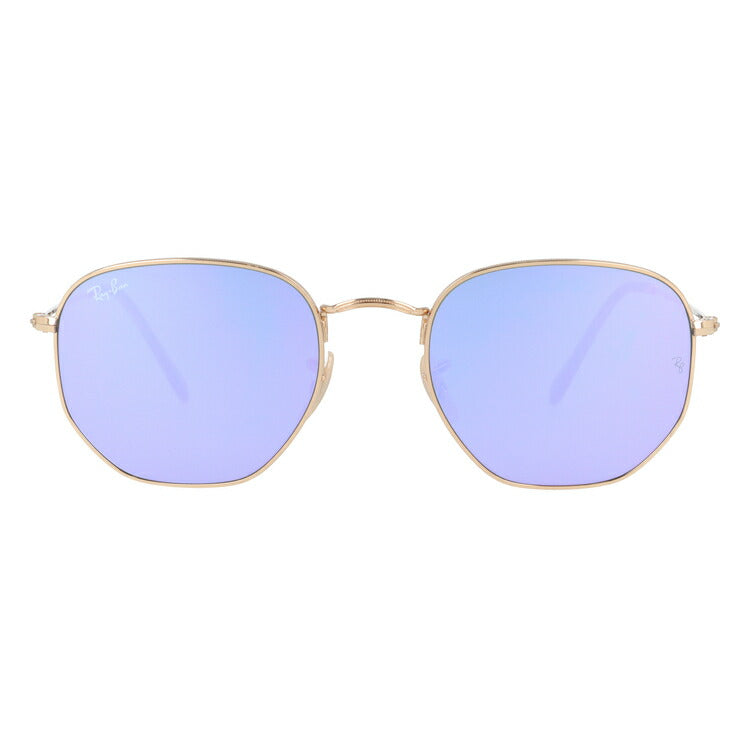 レイバン サングラス ヘキサゴナル RB3548N 001/8O 54 レギュラーフィット ヘキサゴン型 フラットレンズ ミラー メンズ レディース ドライブ 運転 アウトドア ブランドサングラス 紫外線 花粉対策 HEXAGONAL Ray-Ban