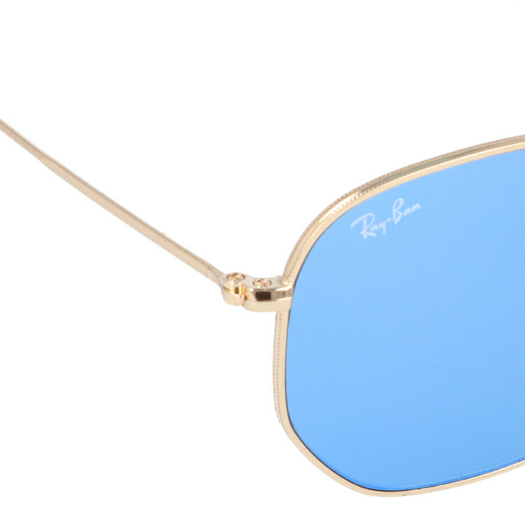 レイバン サングラス ヘキサゴナル RB3548N 001/9O 54 レギュラーフィット ヘキサゴン型 フラットレンズ ミラー ブルーレンズ メンズ レディース ドライブ 運転 アウトドア ブランドサングラス 紫外線 花粉対策 HEXAGONAL Ray-Ban