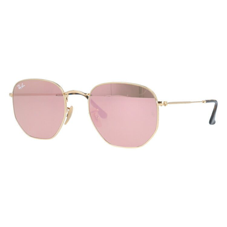 レイバン サングラス ヘキサゴナル RB3548N 001/Z2 54 レギュラーフィット ヘキサゴン型 フラットレンズ ミラー メンズ レディース ドライブ 運転 アウトドア ブランドサングラス 紫外線 花粉対策 HEXAGONAL Ray-Ban