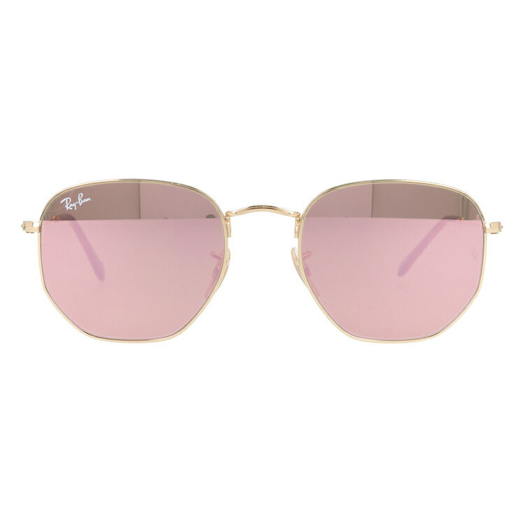 レイバン サングラス ヘキサゴナル RB3548N 001/Z2 54 レギュラーフィット ヘキサゴン型 フラットレンズ ミラー メンズ レディース ドライブ 運転 アウトドア ブランドサングラス 紫外線 花粉対策 HEXAGONAL Ray-Ban