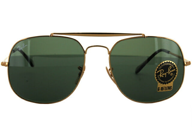 レイバン サングラス ジェネラル RB3561 001 57 レギュラーフィット ティアドロップ型 G-15 グリーンレンズ メンズ レディース ドライブ 運転 アウトドア ブランドサングラス 紫外線 花粉対策 GENERAL Ray-Ban